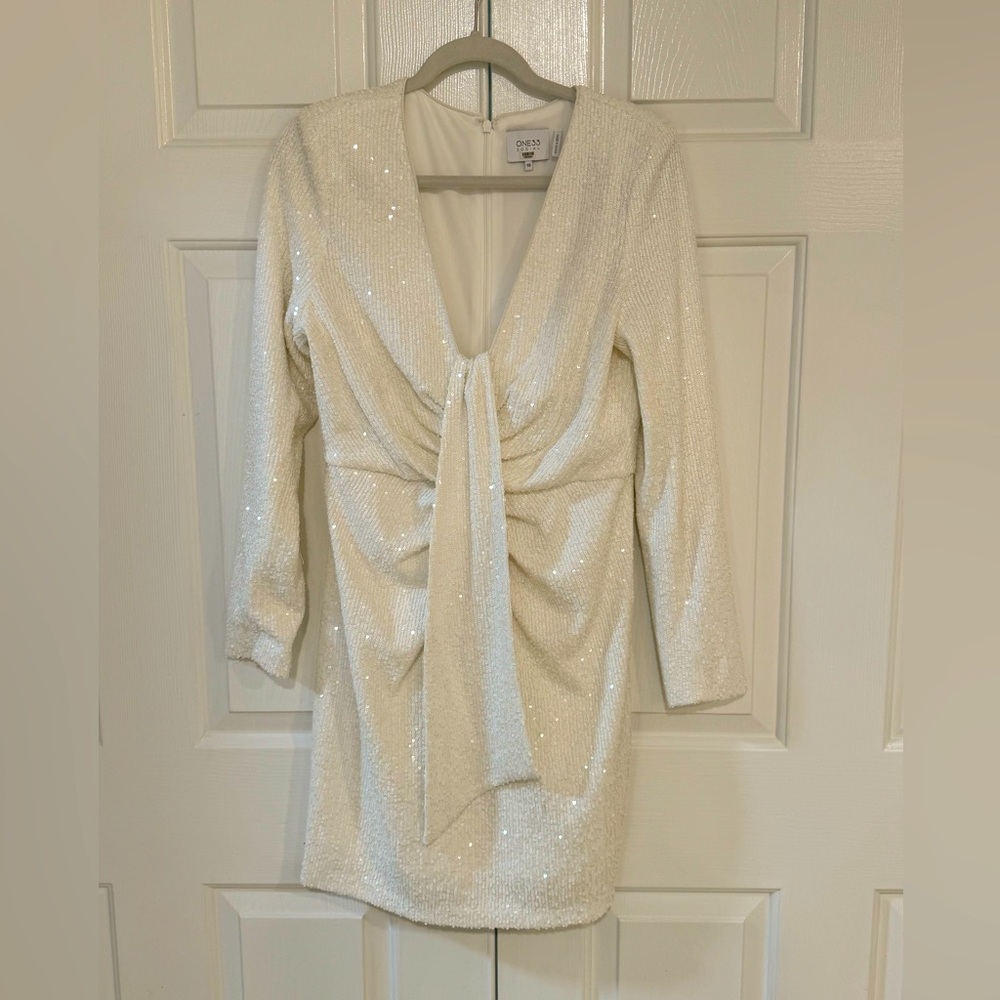 One33 Social White Sequin Cocktail Dress